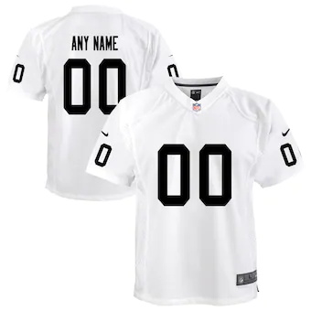 youth nike white las vegas raiders team custom game jersey_